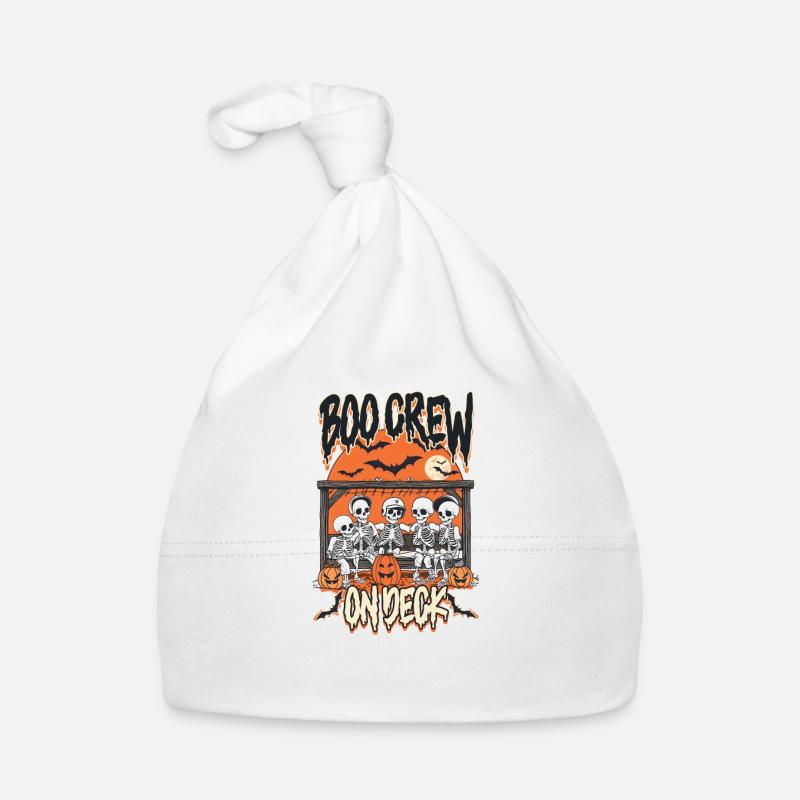 Équipe de baseball d’Halloween Boo sur le pont Bonnet bio Bébé