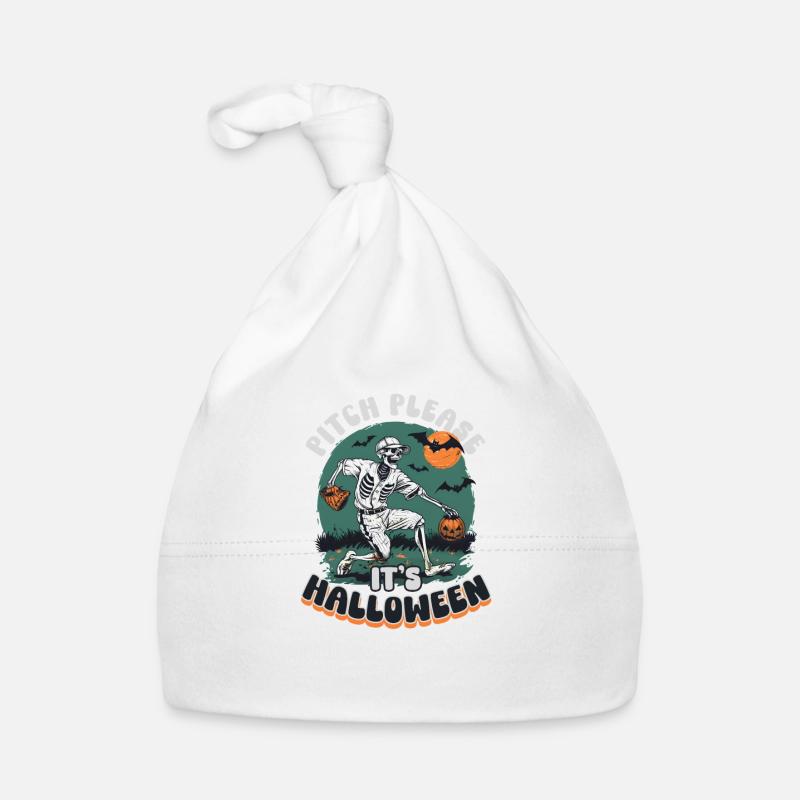 Halloween Baseball Pitch Please, It's Halloween! Organic Baby Cap
