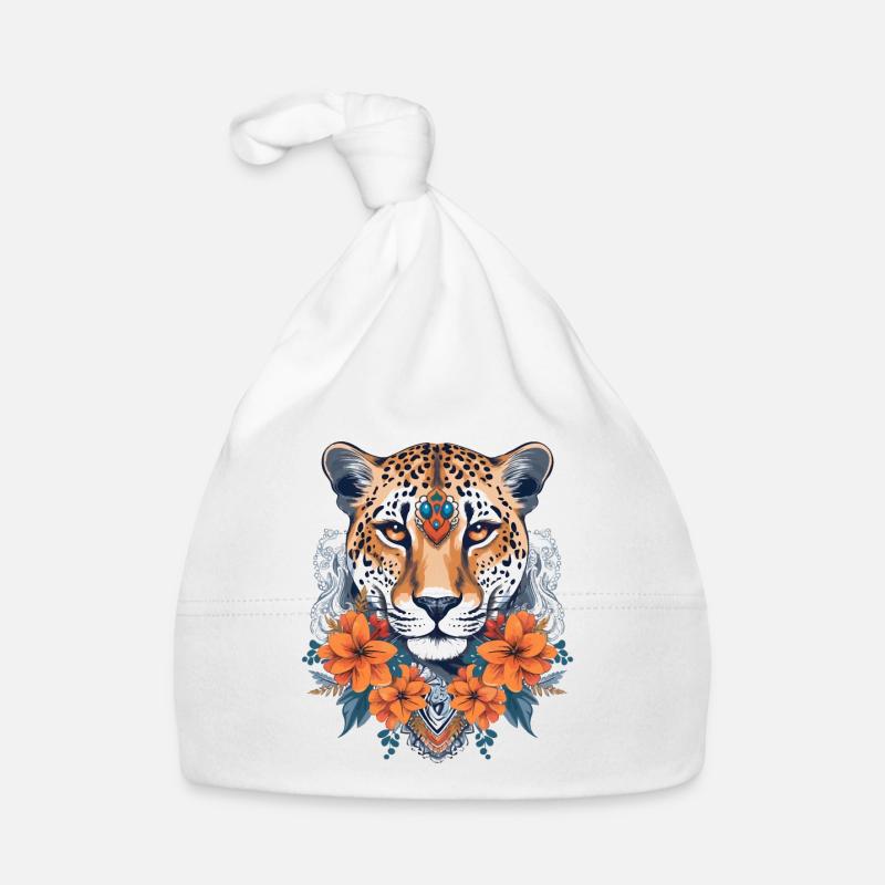 Guépard Fleurs de guépard Bonnet bio Bébé