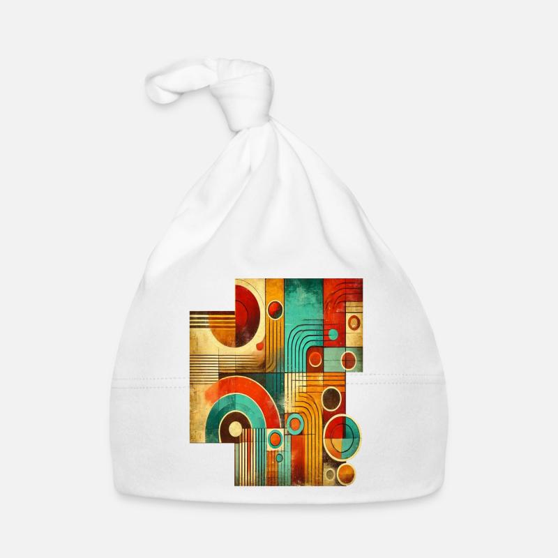 Abstraktes Retro-Bild T-Shirt Baby Bio-Mütze