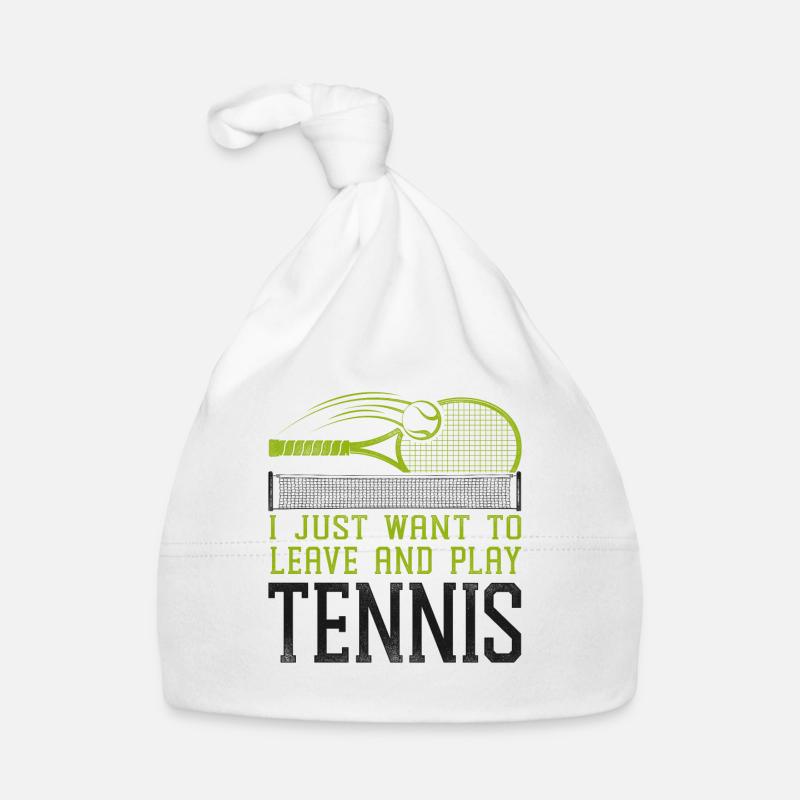 Funny Tennis Player Racket I Just Baby Bio-Mütze