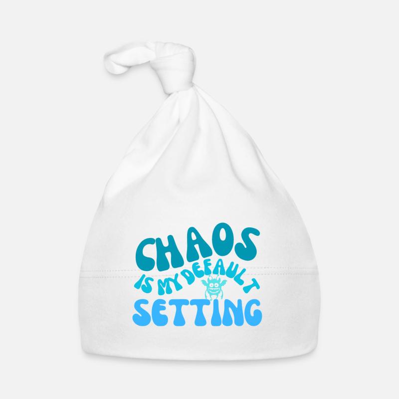 chaos is my default setting Organic Baby Cap