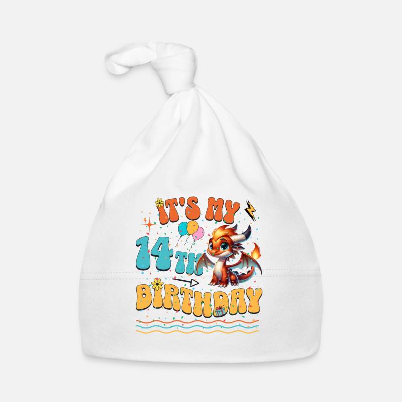 Dragon 14th Birthday Dragon Organic Baby Cap