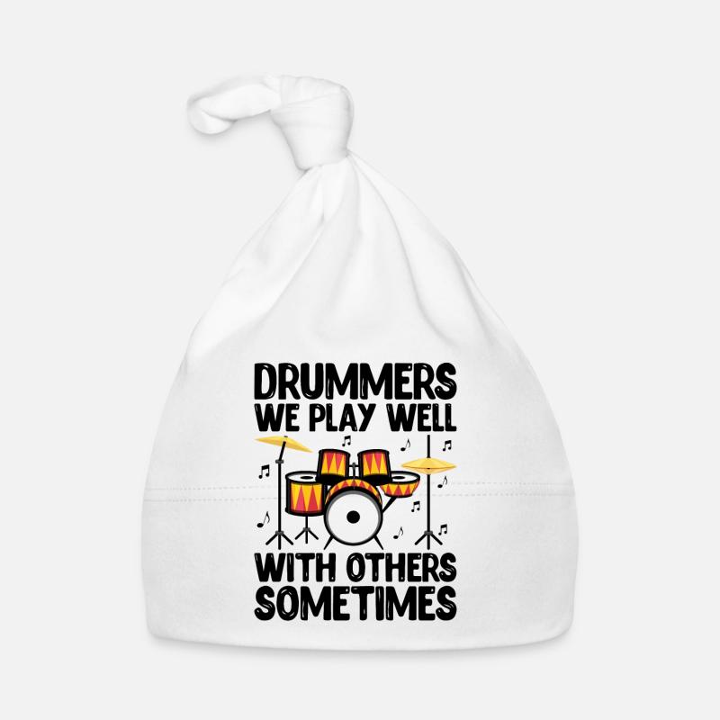 Drummers We Play Well With Others Sometimes Drumme Organic Baby Cap