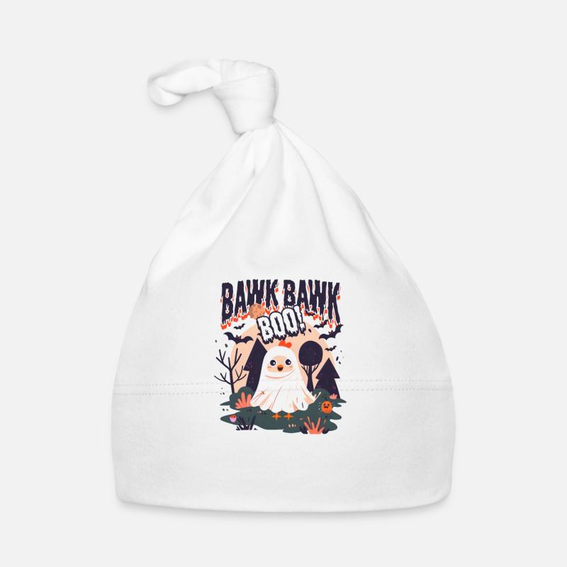 Poulet d’Halloween Bawk Bawk Boo ! Bonnet bio Bébé