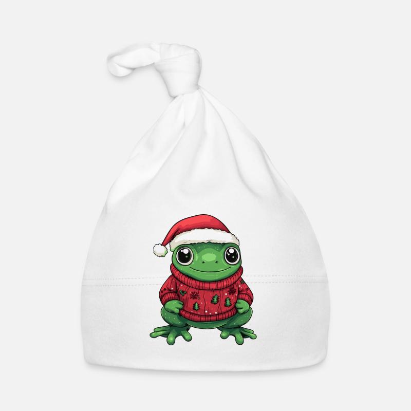 Grenouille Noël Bonnet bio Bébé