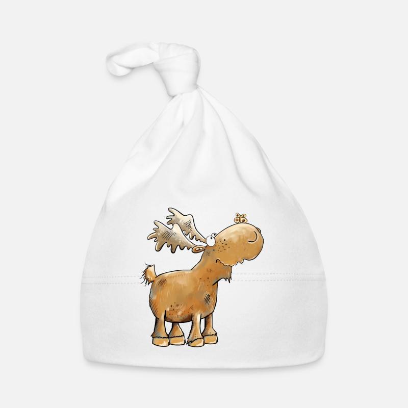 Drolliger Elch Schmetterling Baby Bio-Mütze