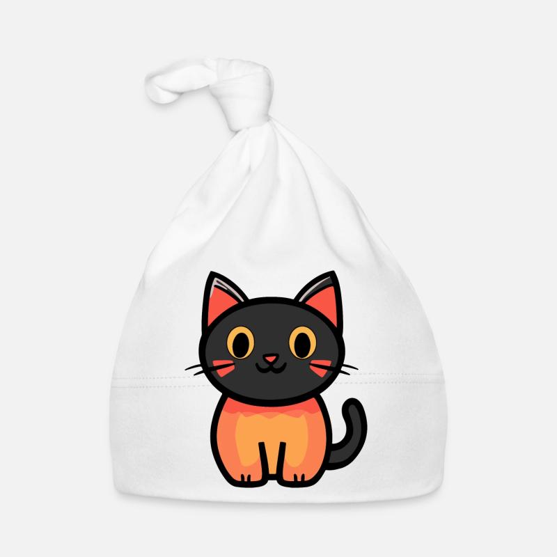 Chat Symbole d’Halloween Chat Bonnet bio Bébé