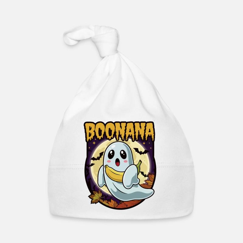 Halloween Boonana Halloween Ghost Organic Baby Cap