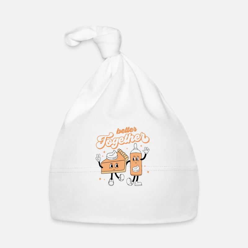 Pumpkin Pie & Cream Better Together Fall Design Organic Baby Cap