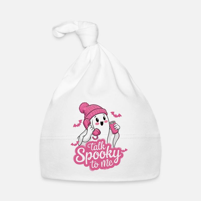 Halloween Ghost Funny Talk Effrayant pour moi Bonnet bio Bébé