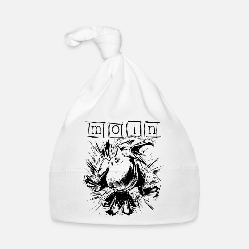 Skizzierte Moin Möwe Baby Bio-Mütze