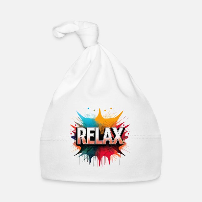 Relax Comic Sound Effect – Bold Pop Art Design Organic Baby Cap