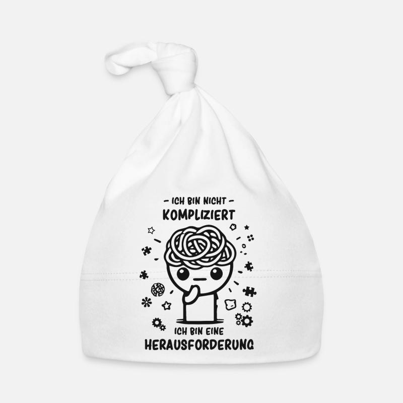 Bin nicht kompliziert - Bin eine Herausforderung Baby Bio-Mütze