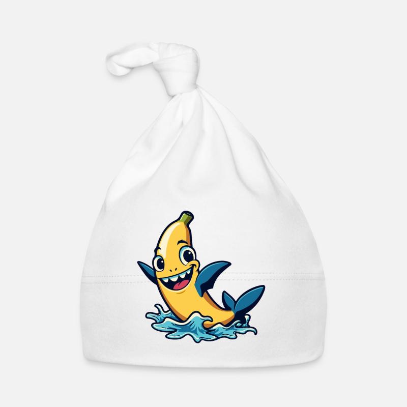 REQUIN BANANE - Bonnet bio Bébé - blanc
