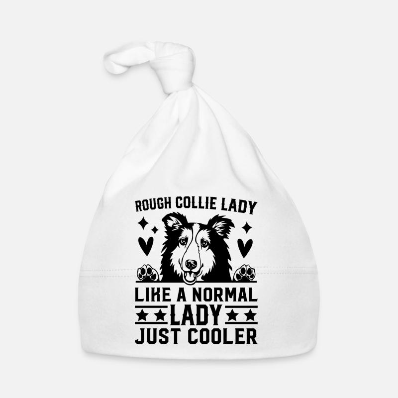 Rough Collie Lady comme une dame normale, juste plus cool Bonnet bio Bébé