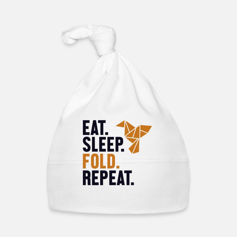 Manger dormir plier répéter hibou grue en papier pliage Bonnet bio Bébé