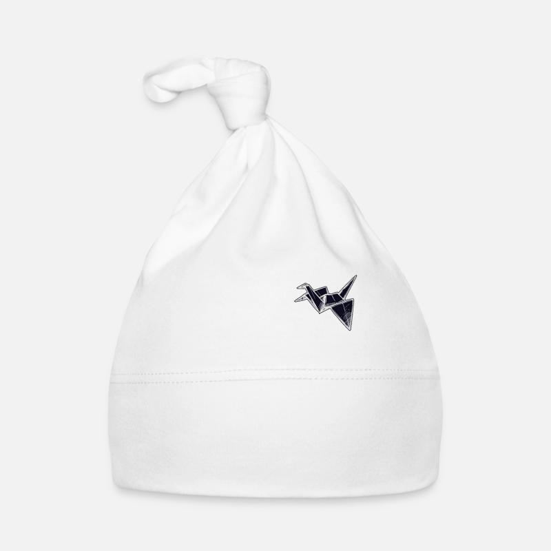 Origami Logo Emblem Eule Papier Kranich Falten Baby Bio-Mütze