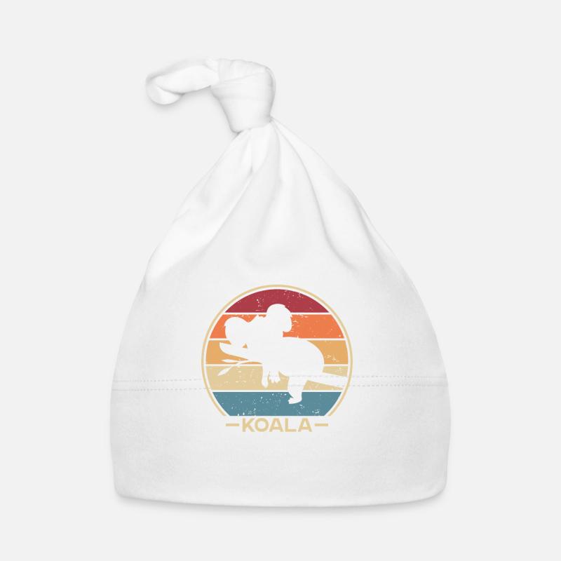 Rétro Koalabear Phascolarctos Cinereus Eucalyptus Bonnet bio Bébé