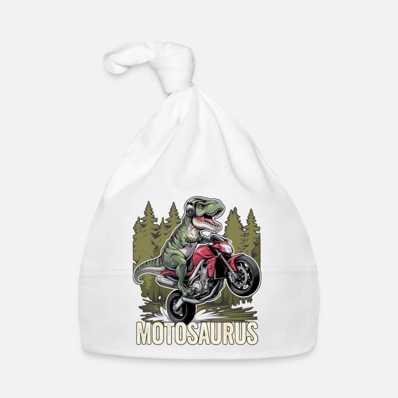 Motosaurus - Dinosaur & Motorcycle Organic Baby Cap