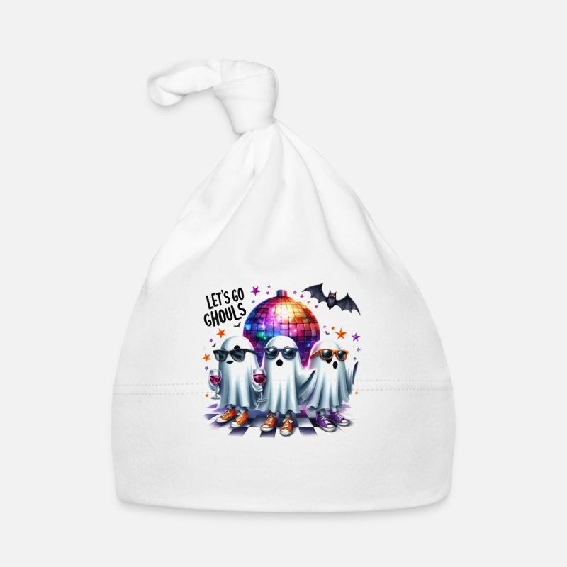 Halloween Partner Look Let's Go Ghouls Design Organic Baby Cap