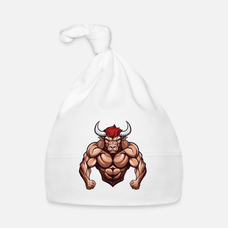 Taureau Taureau Muscles Musculation Bonnet bio Bébé
