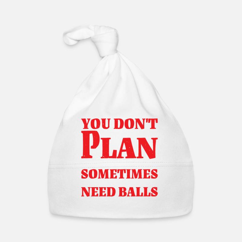 No Plan Needed Just Balls Bro 2 - Baby Bio-Mütze - Weiß