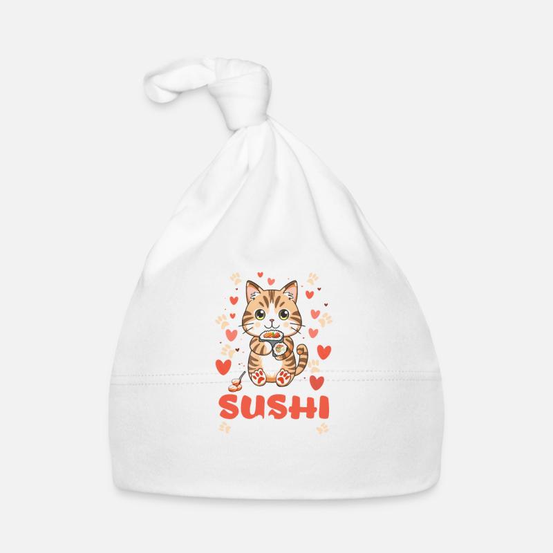 Rouleau de sushi Sushi Cat Lover Bonnet bio Bébé