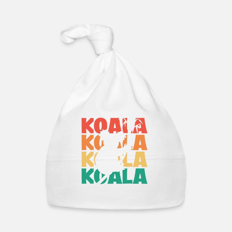 Retro Text Koalabear Phascolarctos Cinereus Baby Bio-Mütze