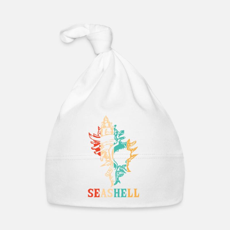 Retro Seashell Shelling Bag Bivalvia Seashell Organic Baby Cap