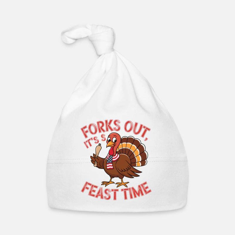 Dinde drôle de Thanksgiving Bonnet bio Bébé