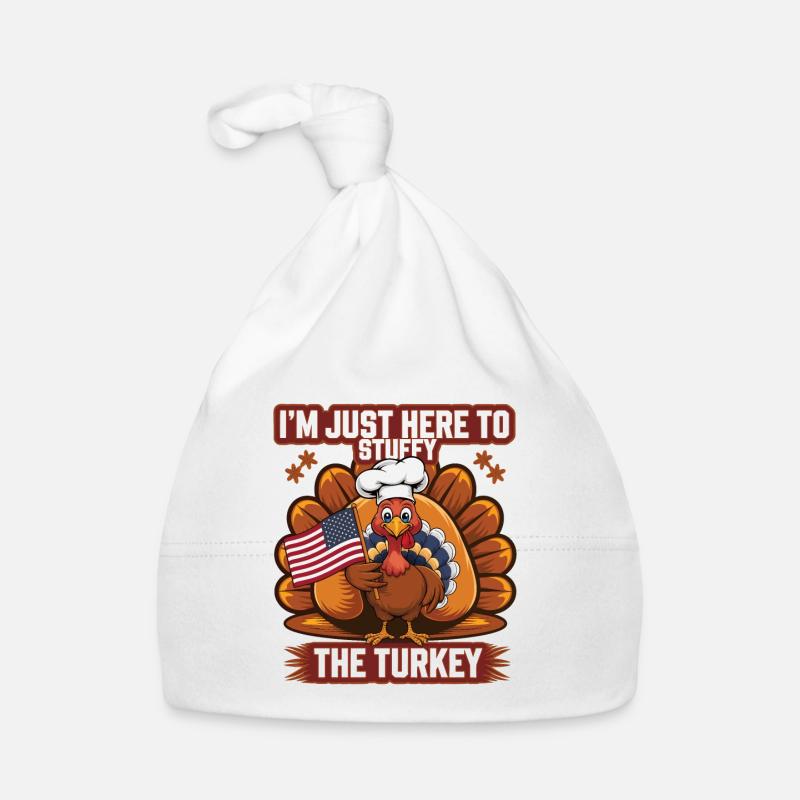 Dinde drôle de Thanksgiving Bonnet bio Bébé