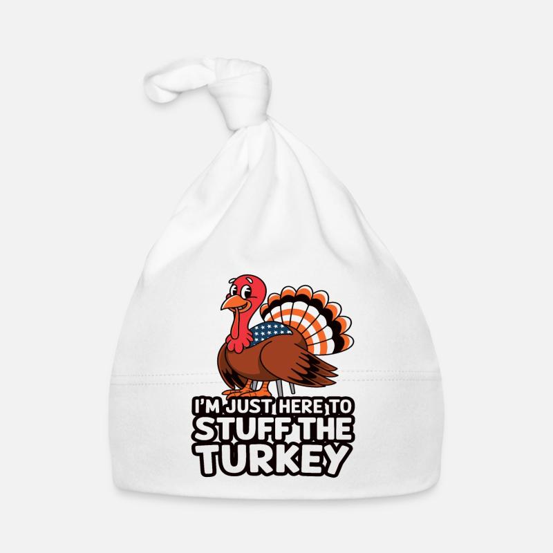 Dinde drôle de Thanksgiving Bonnet bio Bébé