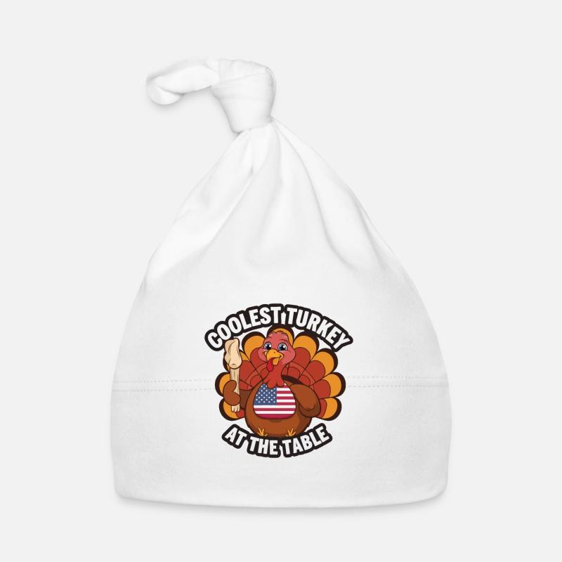 Dinde drôle de Thanksgiving Bonnet bio Bébé