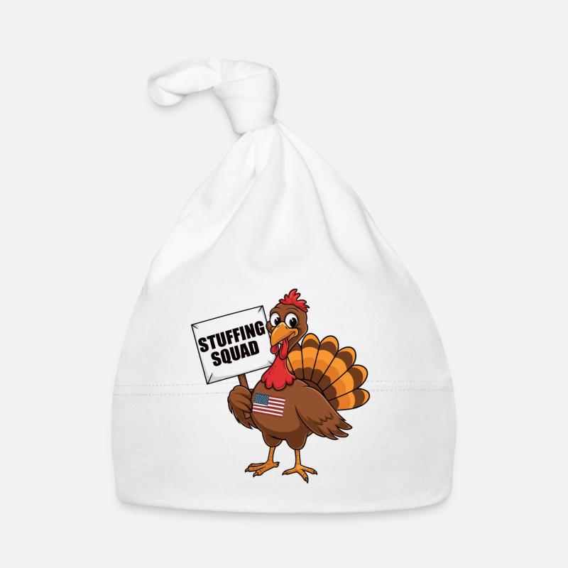 Dinde drôle de Thanksgiving Bonnet bio Bébé
