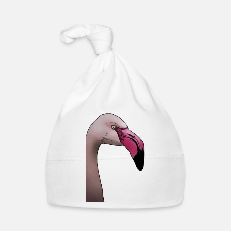 Flamingo - design d’animal oiseau Bonnet bio Bébé
