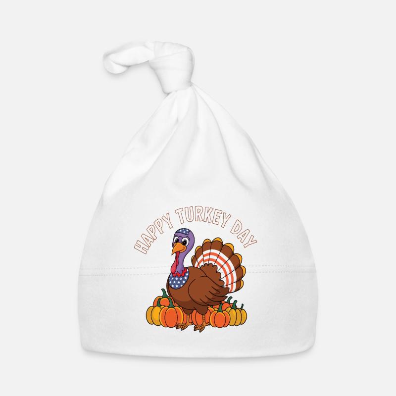 Dinde drôle de Thanksgiving Bonnet bio Bébé