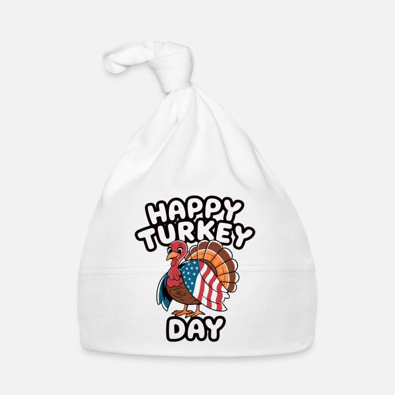 Dinde drôle de Thanksgiving Bonnet bio Bébé
