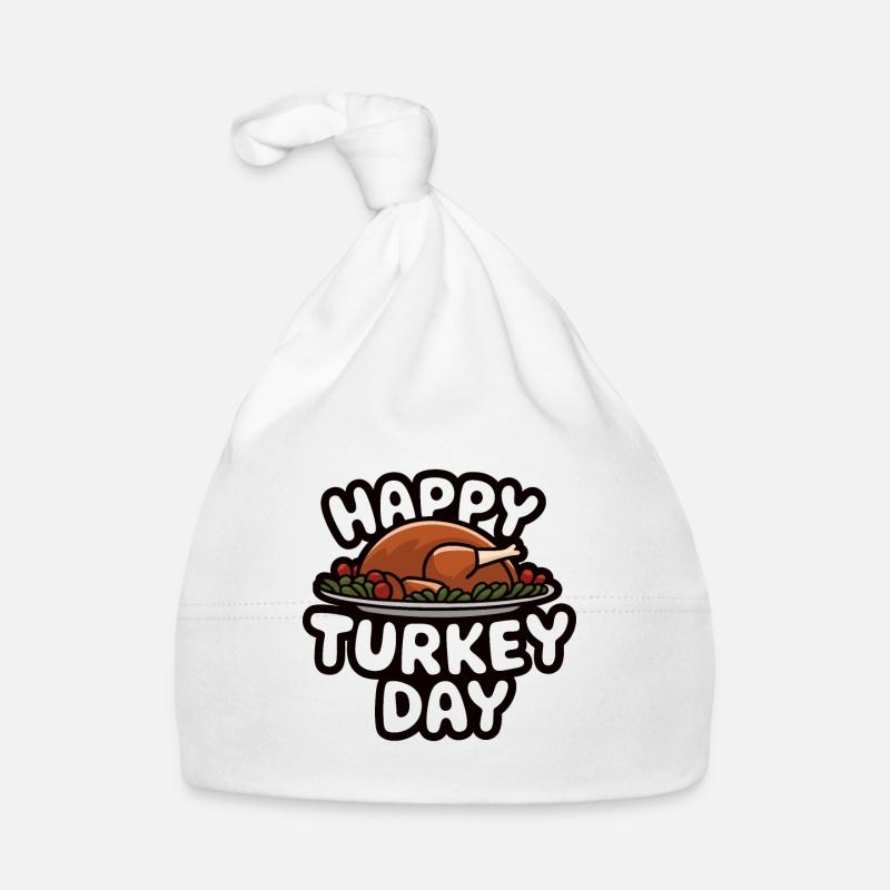 Dinde drôle de Thanksgiving Bonnet bio Bébé