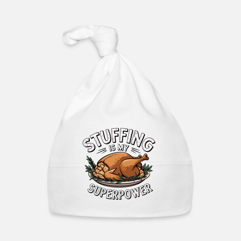 Dinde drôle de Thanksgiving Bonnet bio Bébé