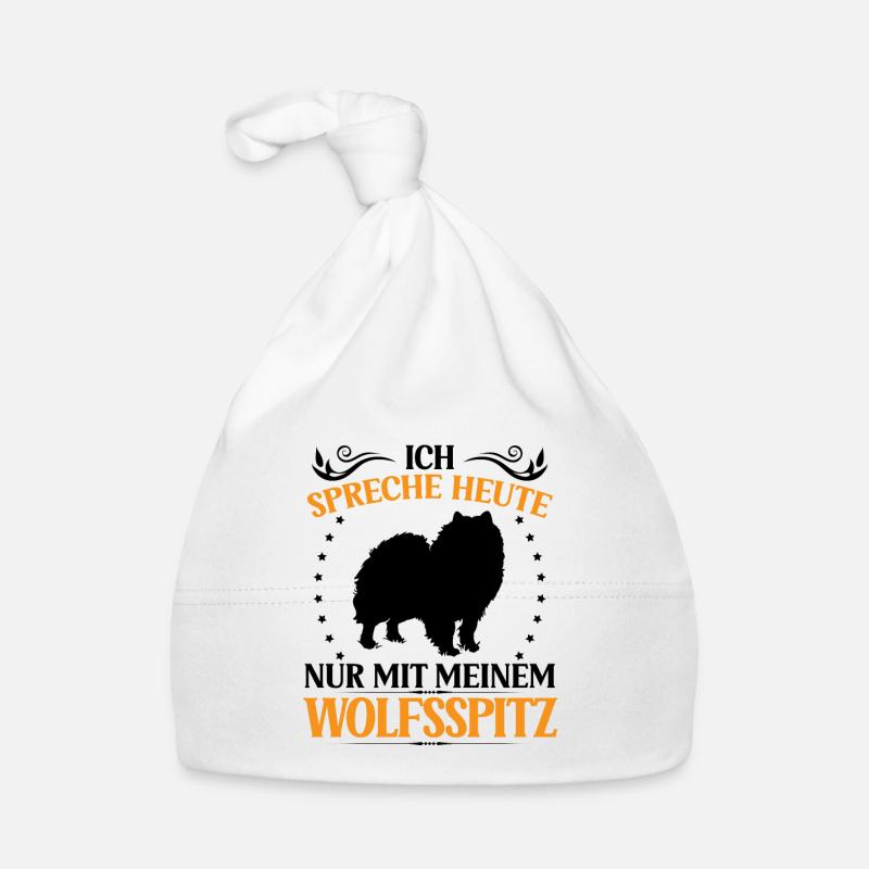 Wolfspitz Talk only to Keeshond Organic Baby Cap