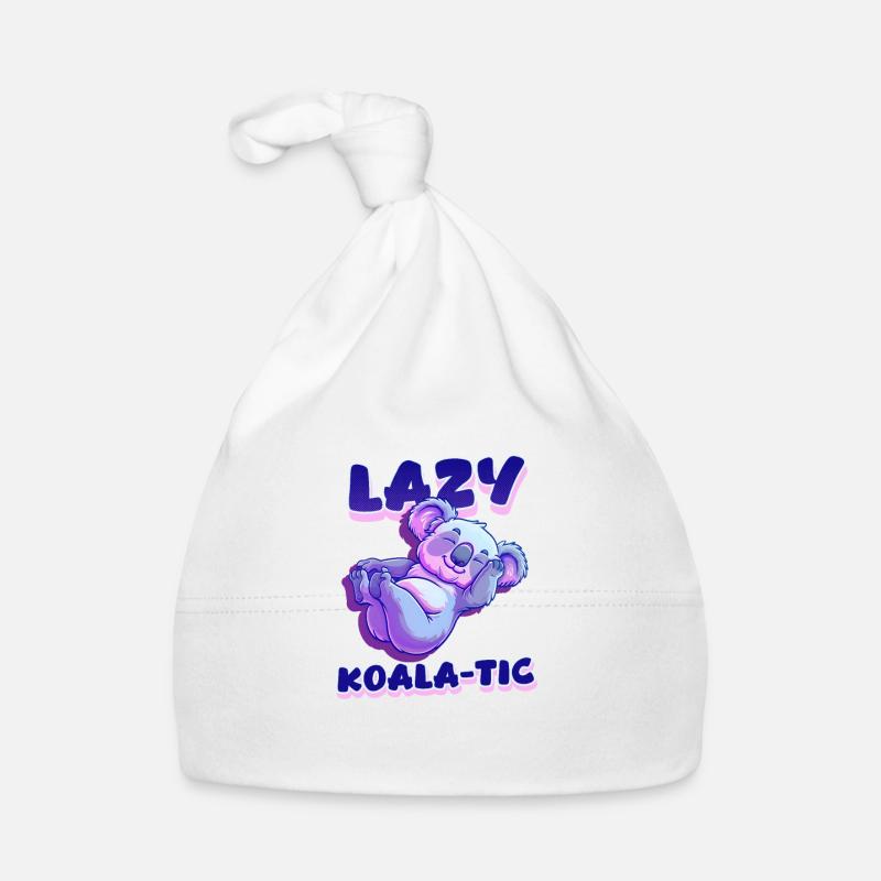 Koala Ich bin nicht faul, ich bin Koala-Tic Baby Bio-Mütze