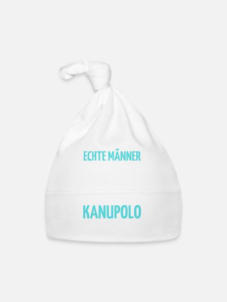 Canoë polo dicton Tshirt | Conception du canoë-polo | - Bonnet bio Bébé - blanc - Devant