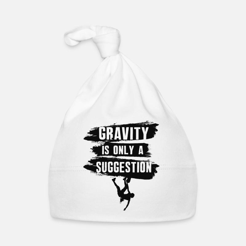 Gravity is just a stimulus boulderer Organic Baby Cap
