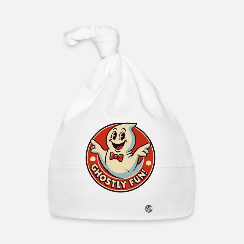 Ghost fun with this little ghost Organic Baby Cap