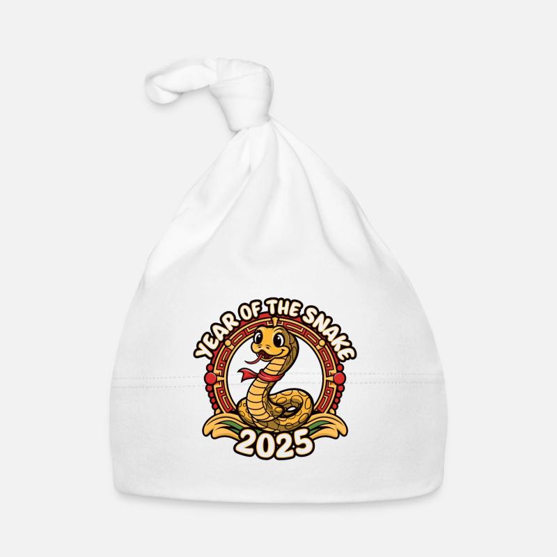 Année Chinoise 2025 Année du Serpent Bonnet bio Bébé