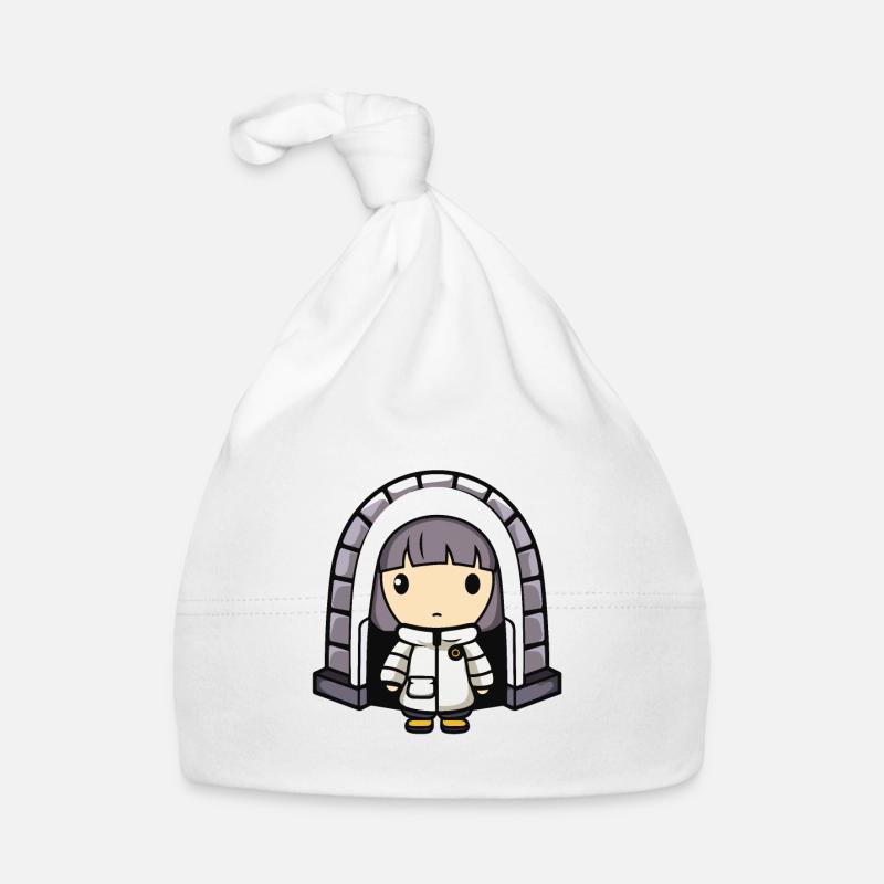Winter Eskimo Iglu Comic Baby Bio-Mütze
