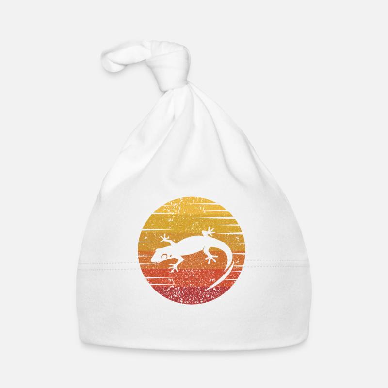 Retro Eidechse Gekkota Schopfgecko Experte Leopard Baby Bio-Mütze