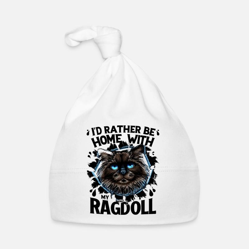I'd Rather Be Home With My Ragdoll Ragdolls Owner Organic Baby Cap
