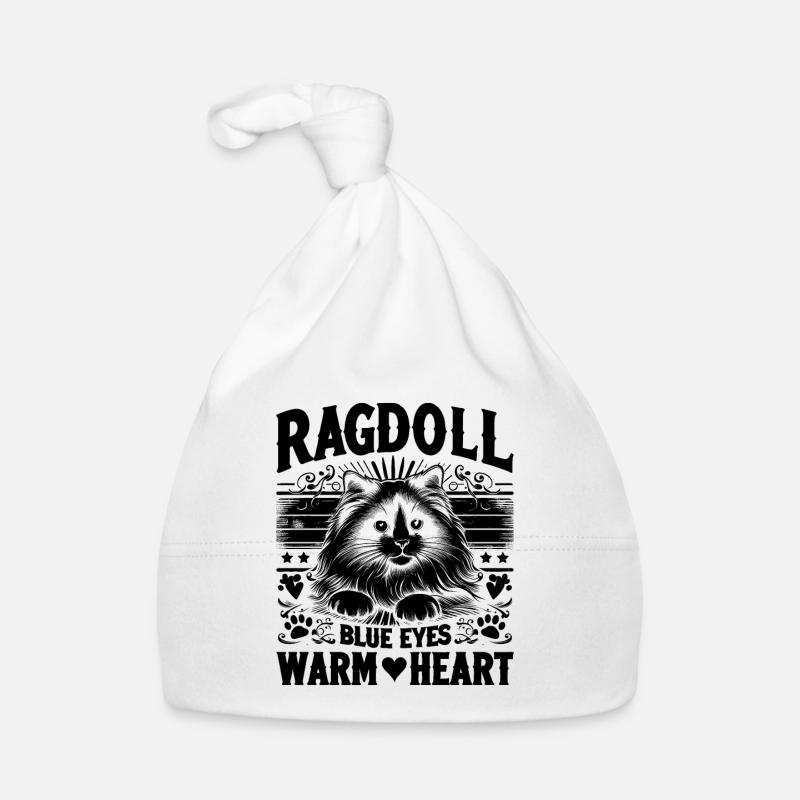 Ragdoll Blue Eyes Warm Heart Ragdolls Cat Lover Organic Baby Cap